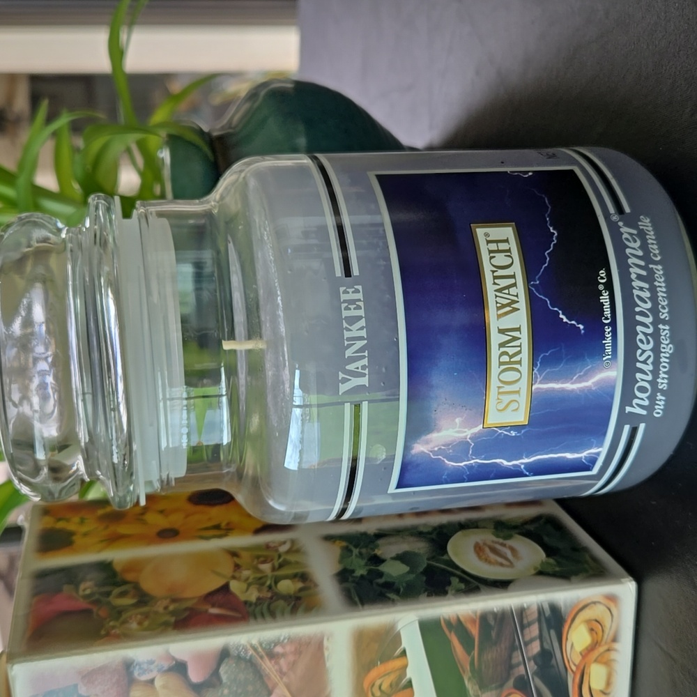 Yankee Candle Rare Retired "Storm Watch" Scented Candle In A Housewarmer Jar